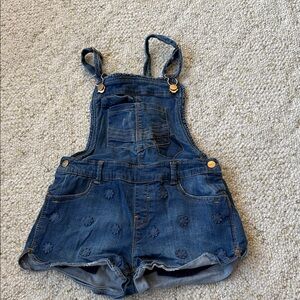Girls jean mayoral jumpsuit adjustable sz 8